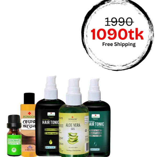 EID COMBO-4 ( 50ml Hair Oil, 100ml Revitalizing & Nourishing Hair Tonic, Aloe Vera Gel, Rosemary)